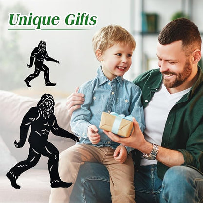 15.8 inch Bigfoot Outdoor Decor Metal Big Foot Sasquatch Gifts for Men Women Dad Bigfoot Silhouette Statues for Garden, Outside, Yard Art, Patio, Yard Display, Forests, Lawn Decorations