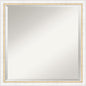 Amanti Art White Bathroom Mirror for Over Sink, 22x22 Morgan White Gold Square Vanity Mirror, Medium Modern Contemporary Wood Frame, Hangs Horizonally and Vertically, Bathroom Wall Decor, Beveled Edge