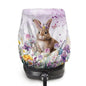 XYZCANDO Rabbit Print Car Seat Sun Cover for Baby Easter Print Summer Carseat Cover Protect from Sun/Hot Days Washable Baby Car Seat Shade Cover for UV Rays Protection Gift for Holiday