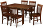 East West Furniture PSNO7-MAH-W 7 Piece Dining Table Set Consist of a Rectangle Dining Room Table with Butterfly Leaf and 6 Wooden Seat Chairs, 32x60 Inch, Mahogany