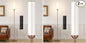 Ambimall LED Floor Lamp with Remote Control, 65" Standing lamp with Stepless Adjustable 3000K-6500K Colors & 30-100% Brightness, Foot Switch(Brown) (Pack of 2)