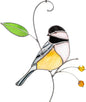 Gift Birds Handmade Chickadee Stained Glass Suncatchers Genuine Stained Glass Window Hanging Unique Indoor Ornament & Outdoor Decor (A Chickadee)