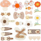 Hair Clips for Girls 19 Pcs Assorted Barrettes for Kids Spring Flower Bows Heart Cute Hair Accessories for Little Girls Teens Toddlers Child Kids Gifts