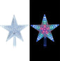 Alpine Corporation 8" H Flashing 5-Point Star Tree Topper with 31 Multi-Colored LED Lights, Christmas Decoration
