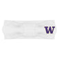 Creative Knitwear Washington Huskies Infant Girls White Solid Hair Knot Headband Embroidered Logo - Size Newborn - 4T