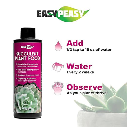 Succulent and Cactus Plant Food, Specific Blend of Nutrients for Potted Cacti, Jade, Aloe Vera and All Other Live Succulent Plants