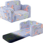 Toddler Chair and Couch, 2 -in-1 Toddler Couch Fold Out, Convertible Chairs for Toddlers Comfy Sofa to Lounger with Glow in The Dark Feature, Soft for Girls and Boys