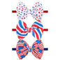 YanJie 4th of July Patriotic Headbands - Red, White & Blue Bows for Newborns, Baby Girls & Toddlers