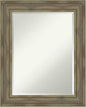 Amanti Art Grey Wall Mirror 30x24 Alexandria Greywash Rectangle Bathroom Mirror for Wall Decor Living Room, Medium Country Rustic Wood Frame, Hangs Horizonally and Vertically, Bathroom Decor, Beveled