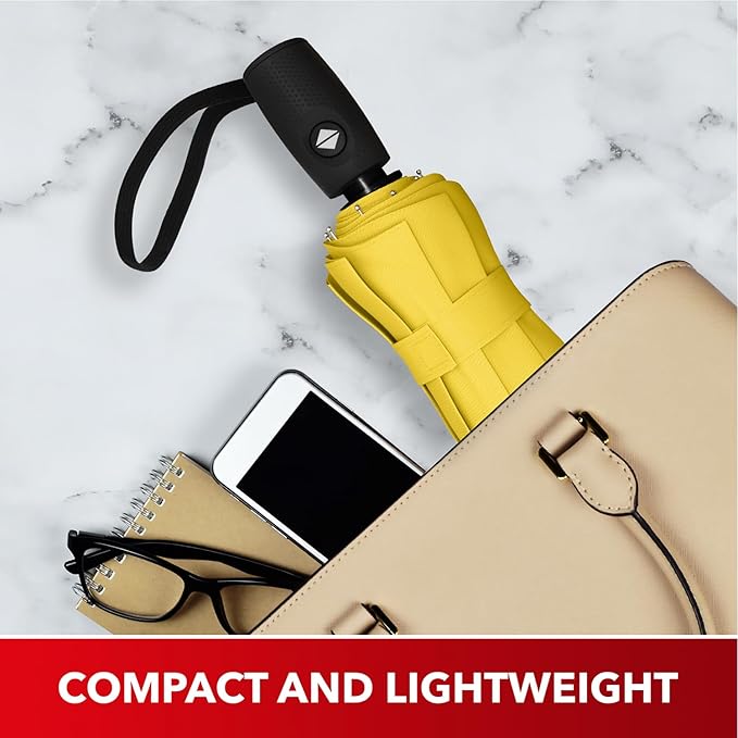 REPEL Windproof Travel Umbrella - Compact & Withstands Winds up to 85MPH , Strongest Premium Auto Folding Umbrella for Rain and Sun - Durable, Light & Portable for Women & Men , Fits Backpack & Cars