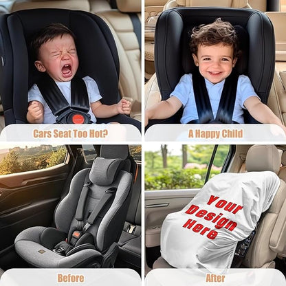 Custom Design Baby Car Seat Cover, Keeps Toddler Cool, Fits Most Car Seats, Easy Installation, Space-Saving Design