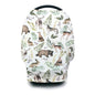 Pobi Baby Premium Multi-Use Cover - Nursing Cover, Baby Car Seat Covers, Shopping Cart, High Chair, and Breastfeeding Cover - Ultra-Soft, Stretchy, Woodland Scarf for Baby and Mom (Wildlife Animal)