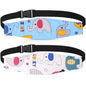 HESTYA 2 Pcs Carseat Head Support Toddler, Stroller Seat Headrest for Sleeping Traveling, Neck Relief Headband Strap for Kids Children Toddler Infant(Elephant)