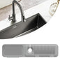 Kitchen Sink Splash Guard Silicone Faucet Handle Drip Catcher Tray Sink