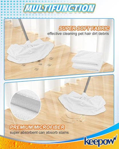 KEEPOW 8PCS Extra Large Microfiber Cleaning Cloth 30" x 20" Washable Reusable