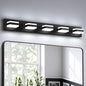 Bathroom Lighting Fixtures Over Mirror, 5 Light Bathroom Vanity Light Fixtures with Cool White 5000K, Matte Black LED Modern Vanity Wall Lights for Bath, Dressing Room, Restroom, 37.4 inch