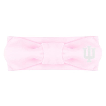 Creative Knitwear Indiana Hoosiers Infant Girls Pink Solid Hair Knot Headband Embroidered Logo - Size Newborn - 4T