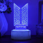Bangtan Boys 7 Colors LED Acrylic Night Light Bedside Lamps Bedroom Home Room Decoration for Army Fans Gifts