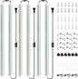 JESLED 4FT Waterproof Grow Lights for Indoor Plants, Sunlight Full Spectrum 5000K LED for Seed Starting, Seedling & Vegetables, 288W(6 X 48W,1800W Equiv), Linkable Grow Light Strip with Switch, 6P