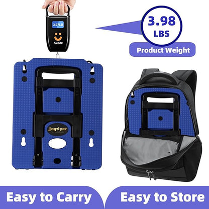 Blue Car Seat Dolly for Airport Folding Car Seat Travel Cart for Airplane - Car Seat Roller with Wheel Cart Carrier with Straps Foldable Luggage Trolley Folding Hand Truck Dolly for Moving