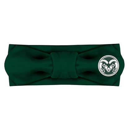 Creative Knitwear Colorado State Rams Infant Girls Hunter Solid Hair Knot Headband Embroidered Logo - Size Newborn - 4T