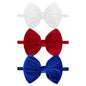 YanJie Hairband, 4th of July Baby Girl Bows Headband, Premium Soft Velvet & Nylon Fabric in Red, White, Blue, Handmade, One Size fits all, Ideal Gift for Baby Girls, 2 Pieces