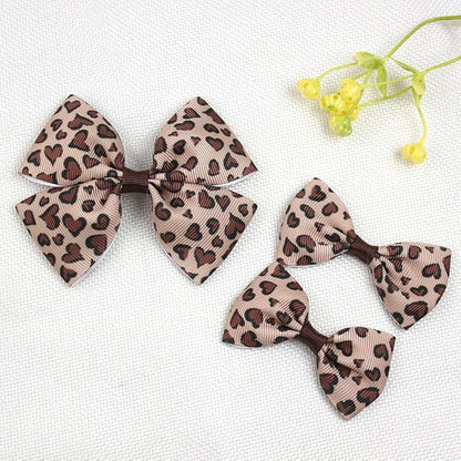 Leopard Hair Bow Clip for Women Girls Baby Leopard Bow Clip Cheetah Print Bowknot Hair Clips Costume Accessories 3 Pack TSFJ76