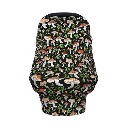 Mushroom Car Seat Canopy, Baby Breastfeeding Cover, Multi Use Baby Stroller and Carseat Cover, Boys and Girls Shower Gifts
