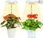 Grow Light for Indoor Plants Growing, 4000K Full Spectrum Halo Plant Lamp for Seedlings Succulents Small Mini Plants, 3 Colors Spectrum Changeable & Auto On Off Timer 4/8/12/18Hrs (2 Pack)