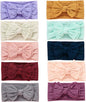Mookiraer Baby Girls Headbands with Bows Handmade Hair Accessories Stretchy Hairbands for Newborn Infant Toddler Baby Essentials (Double Bows 12pcs)