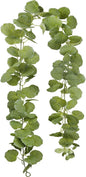 Fake Hanging Plants Vines Artificial Hanging Geranium Leaves for Outdoors Silk Ivy Garland Hanging Aesthetic Plants Greenery Green Leaves for Wedding Bedroom Garden Party Wall Decoration