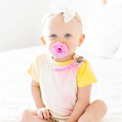 Ryan & Rose Cutie PAT Pacifier Teether 10 Pack Assorted Colors (Whimsy (Girl), Stage 1)