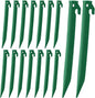 Aodaer 16 Pieces Plastic Inflatable Stakes 8.8 Inch Christmas Halloween Yard Stakes Heavy Duty Anchor Replacement Inflatable Accessories for Garden Outdoor Inflatable Decorations, Green
