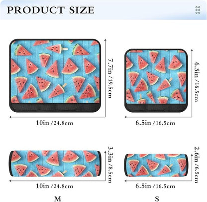 Summer Watermelon Slice Blue Wooden Board Seat Belt Cover 2 Pack Car Seat Belt Cushion Soft Shoulder Pad Auto Interior Accessories Protect Your Neck and Shoulder