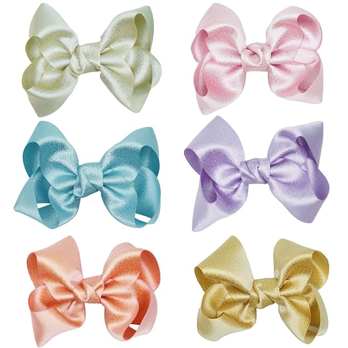 3 Inch Baby Girl Hair Bows Clips Hairpin Headwear Little Teen Toddler Girls Kids Teens Toddlers Hair Accessories - Set of 2 (Deep Brown)