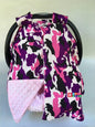 Rosy Kids Purple Camo Baby Pink Infant Car Seat Cover & Canopy Cover Kit, Universal Fit, Polyester, Nylon, Not Water Resistant