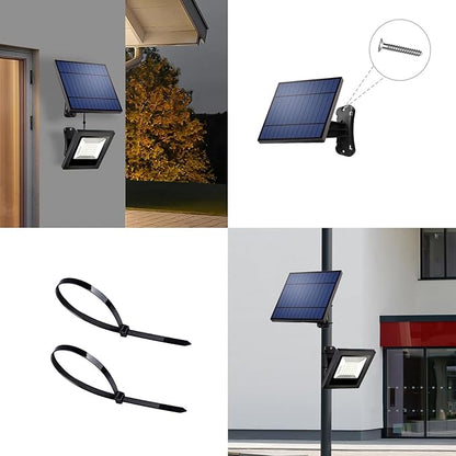 Solar Flood Lights Outdoor Dusk to Dawn Solar Light 4400mAh Waterproof LED 3000K Warm White Solar Powered Lighting for Outside, Wall, Patio