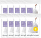 simplehuman Code E 200 Count, Dispenser Pack Custom Fit Liners, Drawstring
