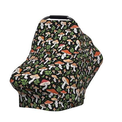Mushroom Car Seat Canopy, Baby Breastfeeding Cover, Multi Use Baby Stroller and Carseat Cover, Boys and Girls Shower Gifts
