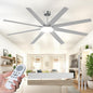 80 inch Ceiling Fans with Lights, Large Modern Ceiling Fan with Light and Remote Control, Reversible, Dimmable, 3CCT, Quiet, Nickel Ceiling fan For Bedroom Living Room Patio Farmhouse, Indoor/Outdoor
