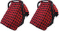 Hudson Baby Unisex Baby Reversible Car Seat and Stroller Canopy, Buffalo Plaid, One Size (Pack of 2)