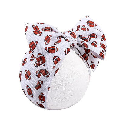 Football Bows for Baby Girls Headband, Newborn Bows Headbands Baby Hair Bows Hairbands Hair Accessories.(FD104-Football)