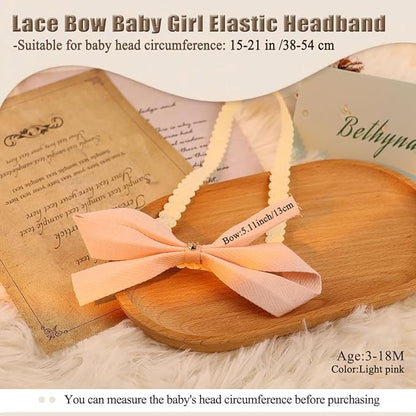 Bethynas Baby Girls Cute Bow-knot Headband Soft Lace Floral Hairbands Newborn Infant Toddlers Kids Hair Accessories (Style 6)