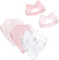 Hudson Baby Unisex Baby Cotton Bib and Headband Set
