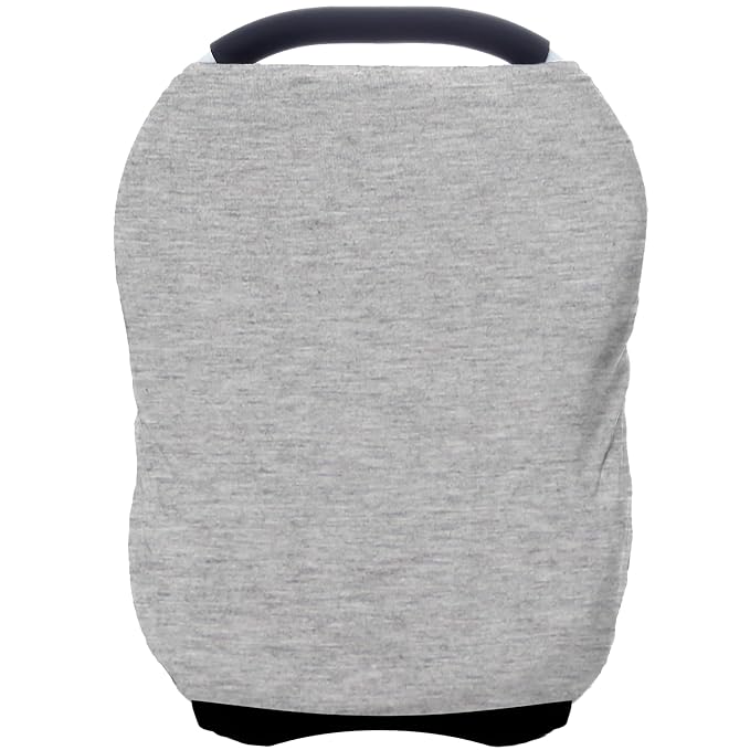 Car Seat Covers Baby - Multi-use Cover Carseat Canopy, Breathable Breastfeeding Cover, Car Seat Covers for Bbies, Boys & Girls Shower Gifts (Knit Grey)