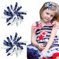 Yxiang 2PCS Indigo Korker Bows for Girls 3'' Curly Bow Hair Clip Ribbon Ponytail Bows Alligator Clip Hair Barrette for Girls Toddlers Kids
