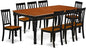 East West Furniture DOAN9-BCH-W 9 Piece Kitchen Table & Chairs Set Includes a Rectangle Dining Room Table with Butterfly Leaf and 8 Dining Chairs, 42x78 Inch, Black & Cherry