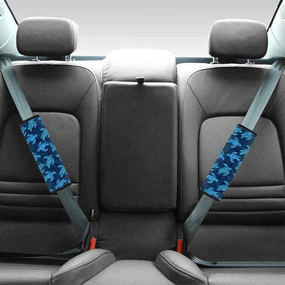 AFPANQZ Blue Sea Turtle Auto Seat Belt Cover Pads for Men Women 2 Piece Safety Seatbelt Pad Cushion Universal Fit for Truck Van Sedans SUVs Bohemian Red Shoulder Strap Pads