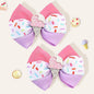 2 Pcs Baby Girl Hair Clips Ice Creams Bow Clips Cute Snap Barrette Thick Thin Hair Accessories for Little Girls Kids Teens Women (Pink)