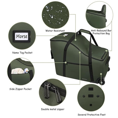 SCTEL Infant Car Seat Travel Bag for Airplane Compatible with Doona Car Seat Stroller and Base, Fit All Nuna Pipa Car Seat and Base, Padded Carseat Travel Bag, Airport Gate Check Bag